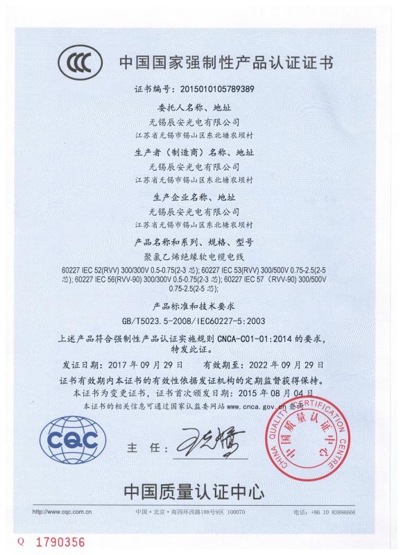 辰安ISO9001认证 